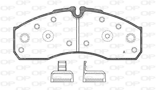 OPEN PARTS Комплект тормозных колодок, дисковый тормоз BPA0651.30